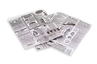 Butterbrotpapier Zeitungsdruck 13x14 cm - 1000 Stück