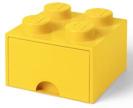 LEGO® Opbergbox met Lade Geel 25 x 25 x 18 cm