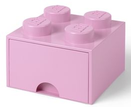 LEGO® Opbergbox met Lade Licht Roze 25 x 25 x 18 cm