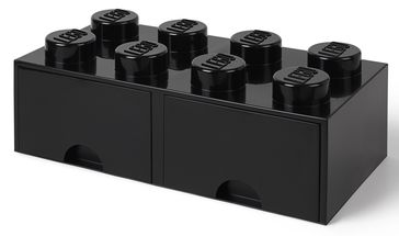 LEGO® Opbergbox met Lades Zwart 50 x 25 x 18 cm