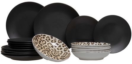Cookinglife Geschirrset Leopard 18-teilig
