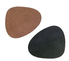 LIND DNA Onderzetter Bull - Leer - Black / Brown - dubbelzijdig - 13 x 11 cm