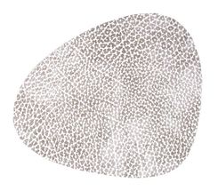 LIND DNA Onderzetter Hippo - Leer - White Grey - 13 x 11 cm