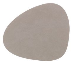 LIND DNA Onderzetter Nupo - Leer - Light Grey - 13 x 11 cm