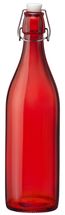 Bormioli Rocco Bügelflasche / Weckflasche Giara Rot 1 Liter