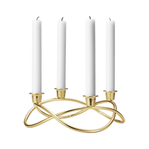 Georg Jensen Maria Berntsen kandelaar voor 4 kaarsen - goud
