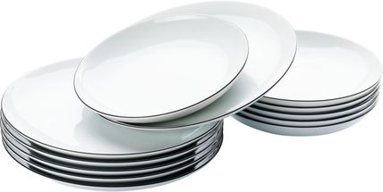 Arzberg Geschirrset Cucina Colori Schwarz 12-teilig