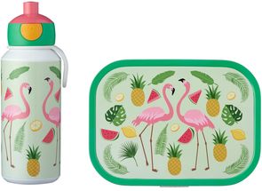 Mepal Lunchset (Schoolbeker &amp; Lunchbox) Campus Pop-Up Tropical Flamingo