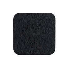 Sous-verres Jay Hill - en cuir - noir - 10 x 10 cm - 6 pièces