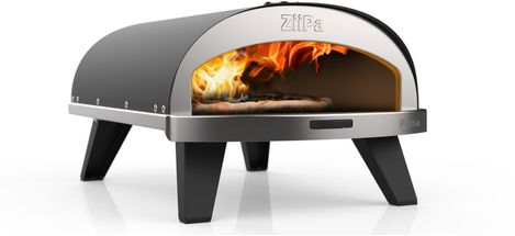 ZiiPa Pizzaofen Piana - Gasmodell - mit Thermometer - Anthrazit - für ø 30 cm Pizzen