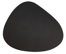 Sets de table Jay Hill - en cuir - noir - organic - 44 x 37 cm - 6 pièces