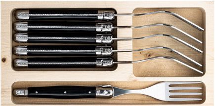 Laguiole Style de Vie Forks Premium Line Black - Set of 6