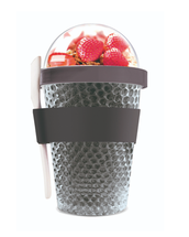 Sareva Yoghurtbeker Chill Yo 2 Go Zwart met lepel