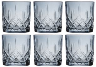 Acromax Waterglazen / Cocktailglazen / Whiskey Glazen Blauw 350 ml - 6 Stuks 