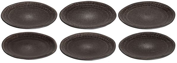 Studio Tavola Plates Dark Brown Ø 22 cm - Set of 6