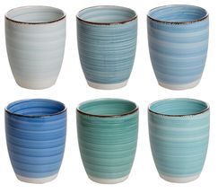 Studio Tavola Coffee Cups Ocean Blue 340 ml - Set of 6