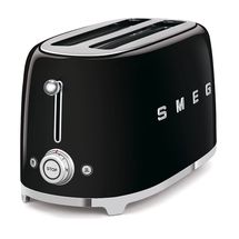 SMEG Broodrooster - 2 lange sleuven - zwart - TSF02BLEU