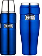 Thermos Thermosfles + Thermosbeker King Metalic Blauw