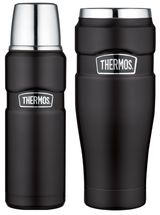Thermos Thermosfles + Thermosbeker King Mat Zwart