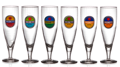 Vasos de cerveza con pie Vedett Extra 330 ml - 6 Piezas