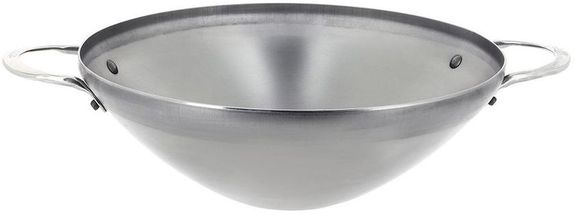 Poêle wok De Buyer - avec 2 poignées - Mineral B Element - ø 32 cm - Sans revêtement antiadhésif