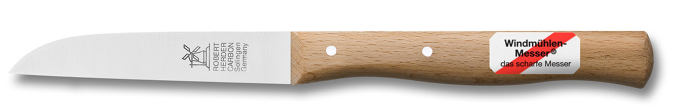 Couteau de moulin Robert Herder en acier inoxydable avec manche en bois