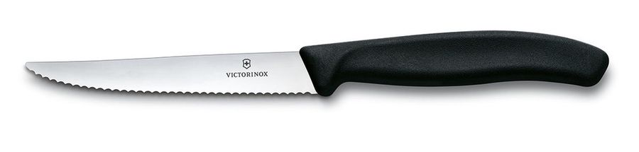 Couteau à steak Victorinox Swiss Classic - Noir - Dentelé - 11 cm