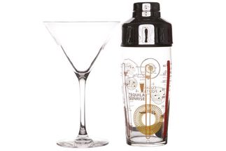 Cocktailshaker Glas met Glazen