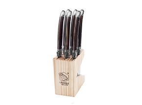 Laguiole Style de Vie Steakmessen Premium Line Dark Wood 6 Stuks