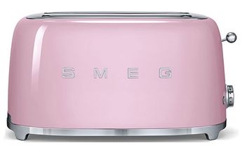 SMEG Broodrooster - 2 lange sleuven - roze - TSF02PKEU