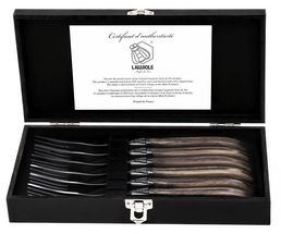 Laguiole Style de Vie Steak Forks Luxury Line Olive Wood - Set of 6