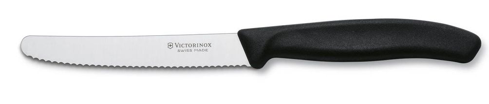 Victorinox Couteau à tomates / saucisses Swiss Classic - Noir - 11 cm