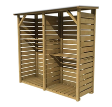Haardhoutberging Twin | Maxhout.nl