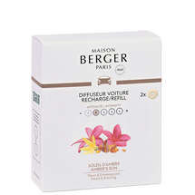 Maison Berger Navulling - voor autoparfum - Amber's Sun - 2 Stuks