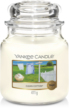 Yankee Candle Geurkaars Medium Clean Cotton - 13 cm / ø 11 cm
