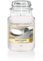 Yankee Candle Geurkaars Large Baby Powder - 17 cm / ø 11 cm