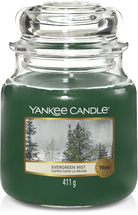 Yankee Candle Geurkaars Medium Evergreen Mist - 13 cm / ø 11 cm