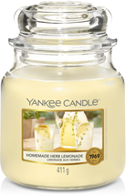 Yankee Candle Geurkaars Medium Homemade Herb Lemonade - 13 cm / ø 11 cm