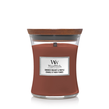 WoodWick Geurkaars Medium Smoked Walnut &amp; Maple - 11 cm / ø 10 cm