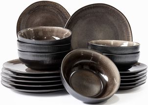 Cookinglife Serviesset Dark Brown 18-delig