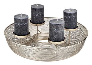 Sareva Kaarsenhouder / Krans Zilver ø 40 cm