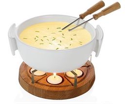 Boska Fondueset Twinkle - 4 personen - wit/bruin