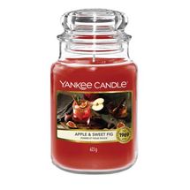 Yankee Candle Geurkaars Large Apple &amp; Sweet Fig - 17 cm / ø 11 cm