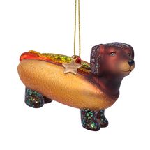 Vondels Kerstbal Hotdog Teckel