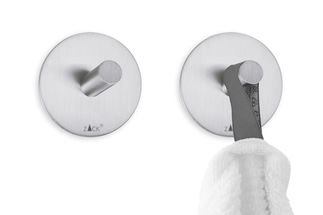 Zack Handdoekhaak Duplo rond - mat rvs - 2 stuks