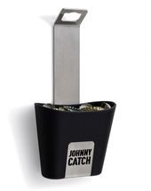 Höfats Wandflesopener met Opvangbak Johnny Catch - zwart