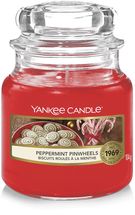 Yankee Candle Geurkaars Small Peppermint Pinwheels - 9 cm / ø 6 cm
