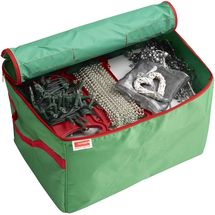 Sunware Opbergtas - met trays voor 72 kerstballen- Groen - 55 Liter - 51 x 24 x 32 cm