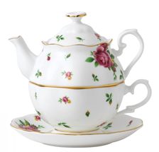Royal Albert New Country Roses tea for one - white vintage