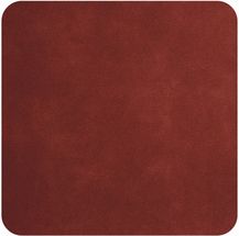 ASA Selection Onderzetters - Soft Leather - Red Earth - 10 x 10 cm - 4 Stuks